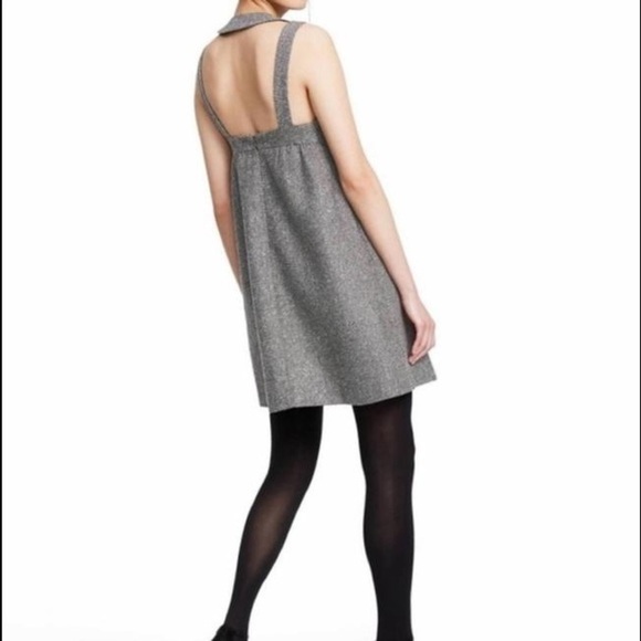 🎉HP🎉Anna Sui, Gray Tweed Dress w/Silver Bangled Fringe, Such A COOL Piece! - Picture 5 of 14